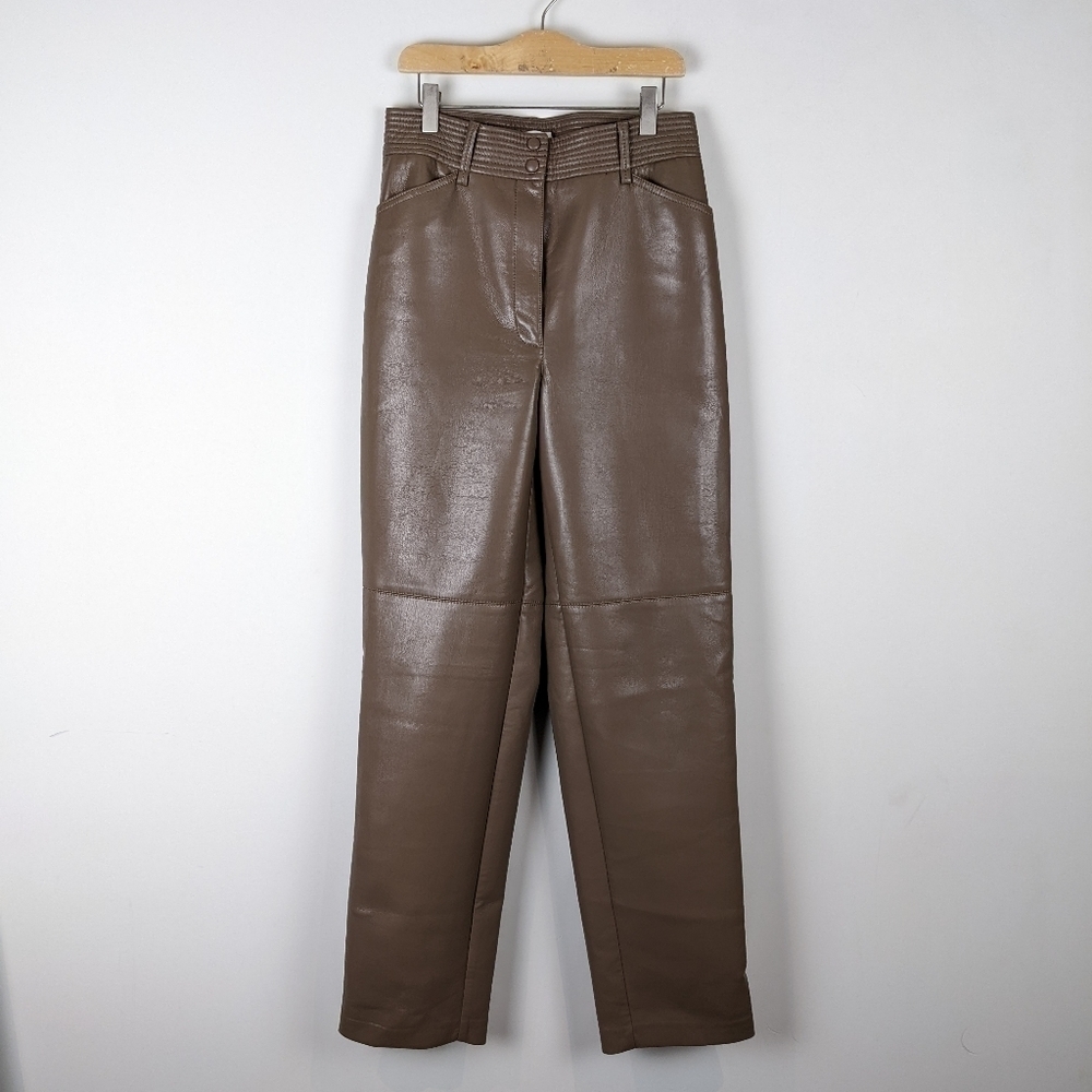 039 . Wilfred Funk Pant Faux Leather High Rise Size 6 - Picture 3 of 12